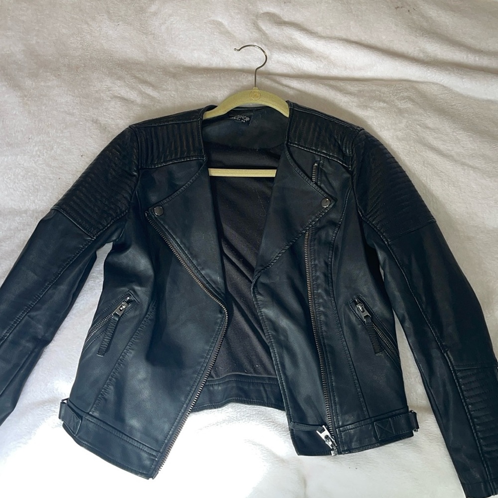 TOPSHOP Faux Leather Jacket